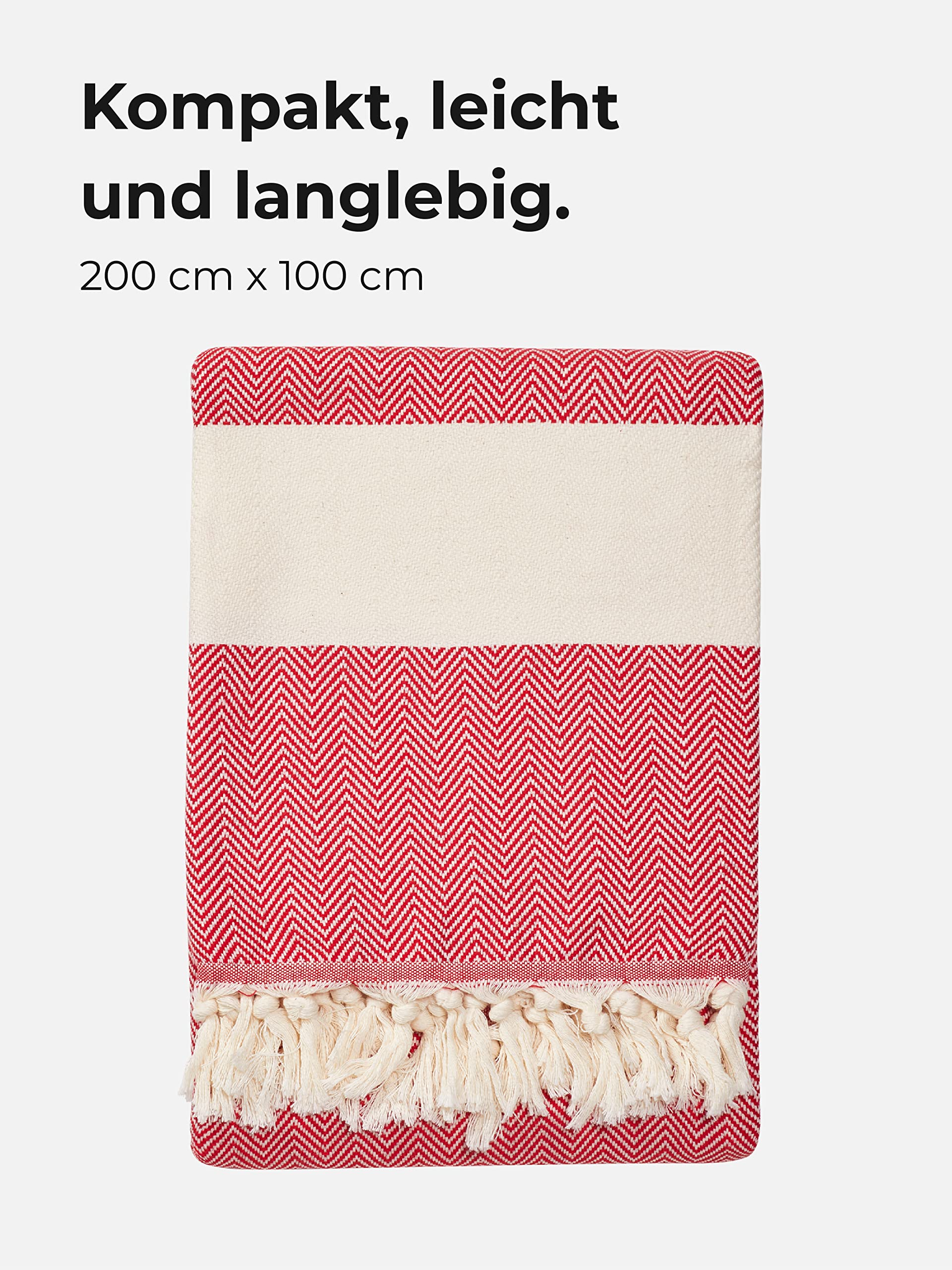 Sowel® XXXL Hamamdoek, strandhanddoek, fouta, 100% katoen, 200 x 240 cm, roze