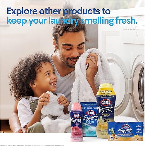 Miniatura 7 de Clorox Fraganzia - Cristales de lavado que aumentan el aroma para lavandería fresca en aroma de cielo matutino, cuentas potenciadoras de aroma