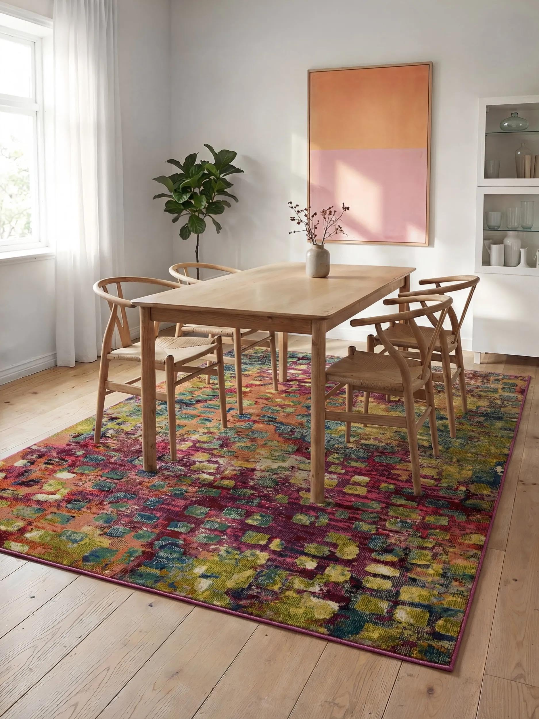 Benuta Nest Tapis Vintage CASA - Multicolore - 200 x 290 cm - Tapis pour Salon, Chambre à Coucher et Couloir - Facile d'entretien - Compatible avec Chauffage au Sol