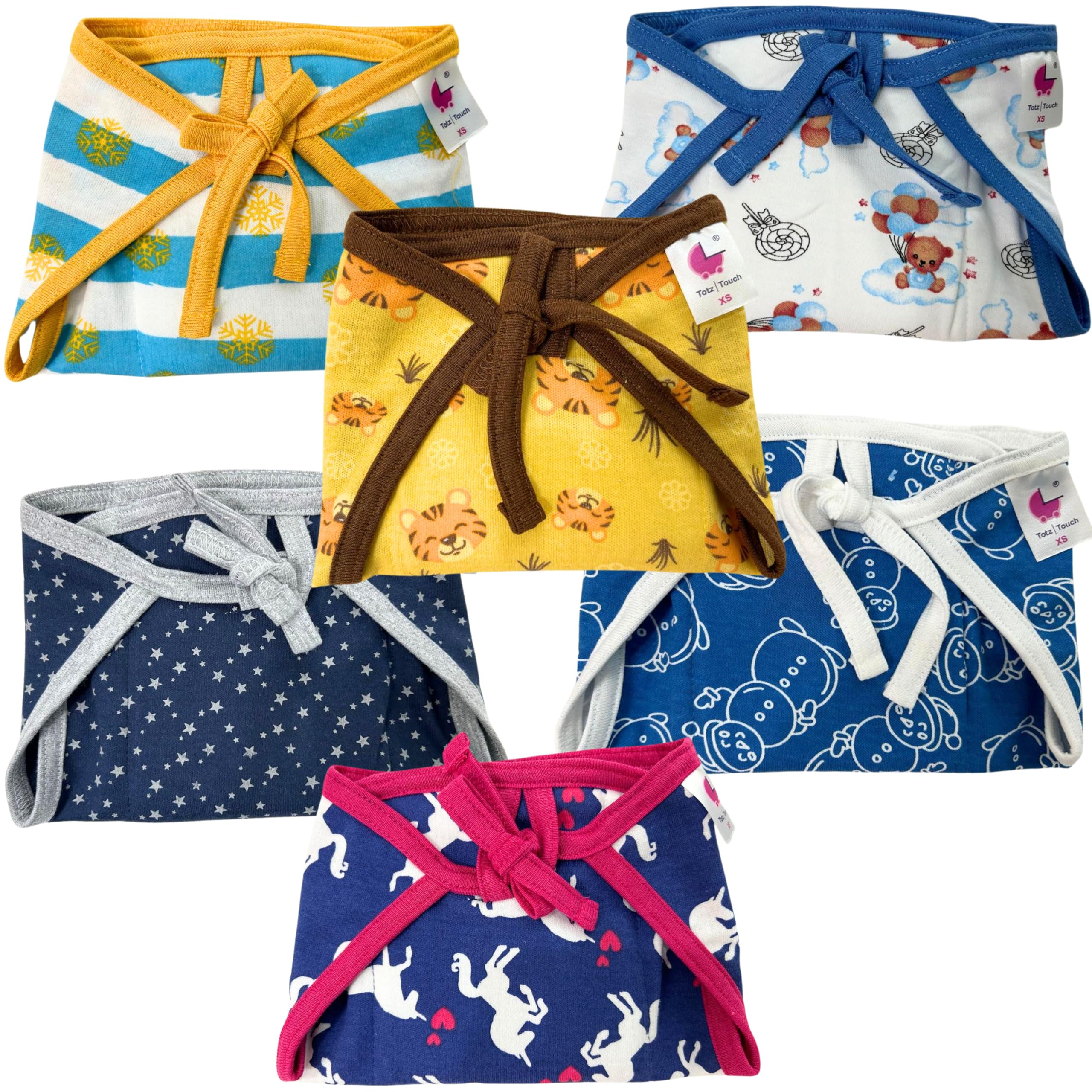 SoftcareTotzTouch Premium Cotton Hosiery Fabric Wide Padded Baby Reusable Nappy/Langot Pack of 6 (B0DDXG5FNW) Amazon Price History, Amazon Price Tracker