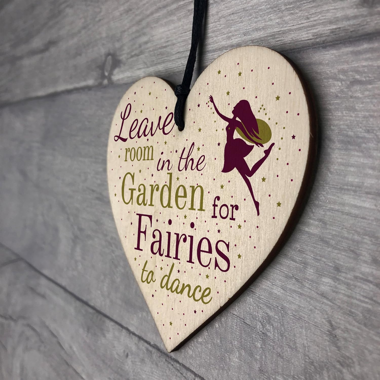 RED OCEAN Novelty Fairy Garden Gardening Shed Hanging Wooden Sign Chic Plaque Friendship Decor Gift