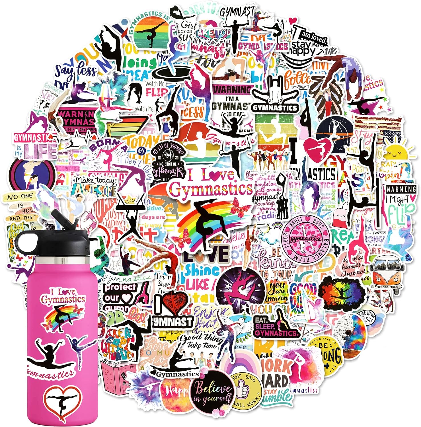 Gymnastics Stickers, 200PCS Gymnastics Gifts for Girls Kids