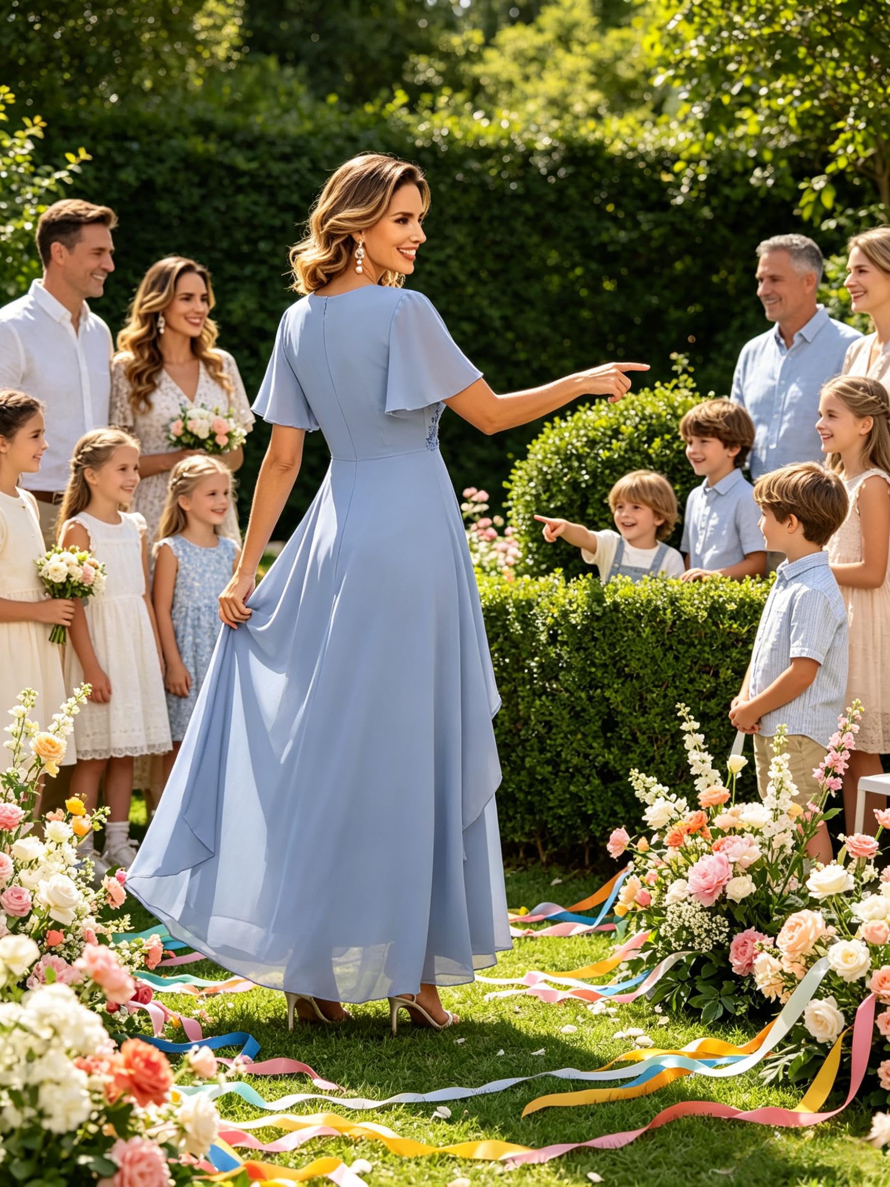 2 pezzi chiffon madre della sposa pantaloni abiti per matrimonio abiti da ospite maniche corte abito formale donna tuta