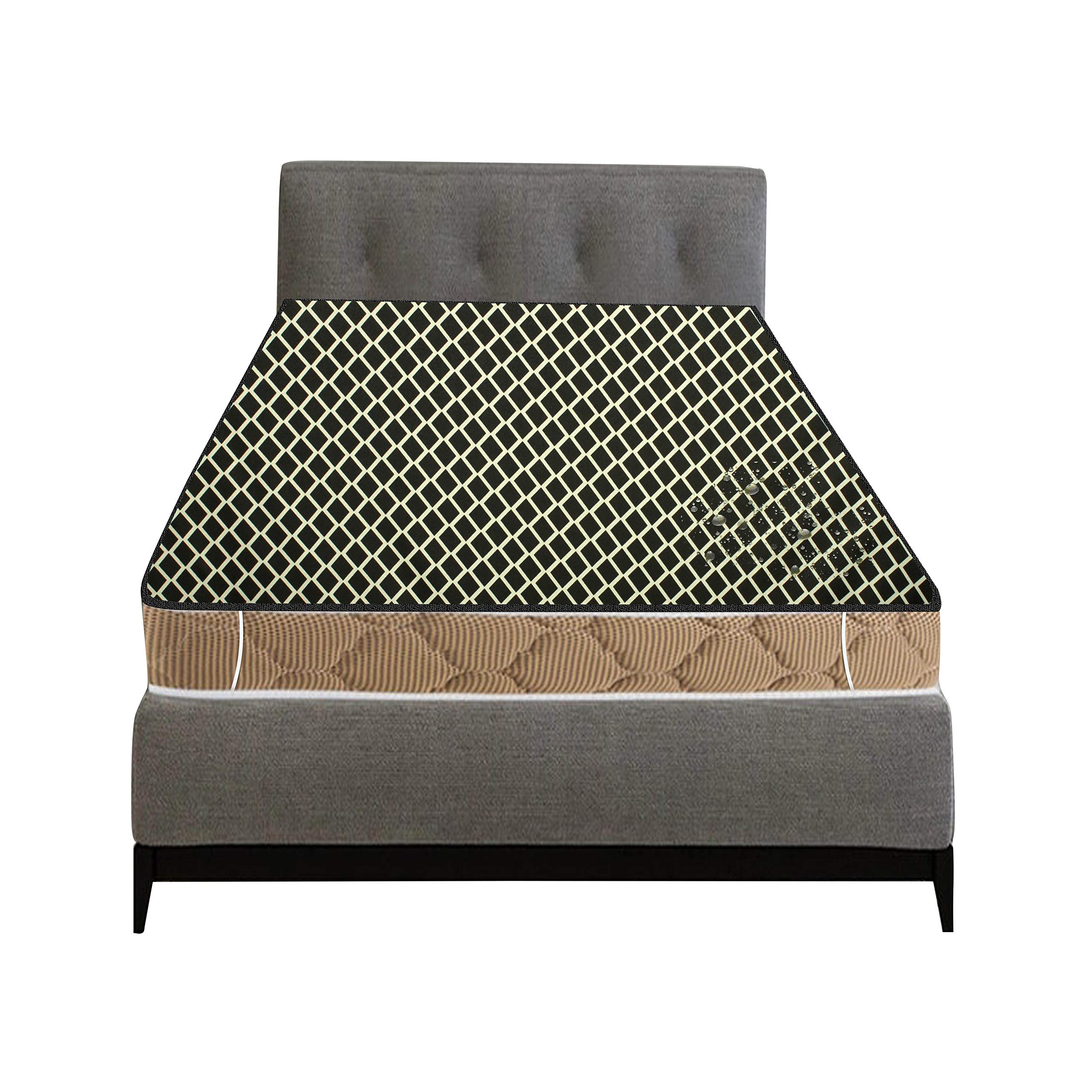 Stylista Waterproof Queen Bedsheet & Protector -10