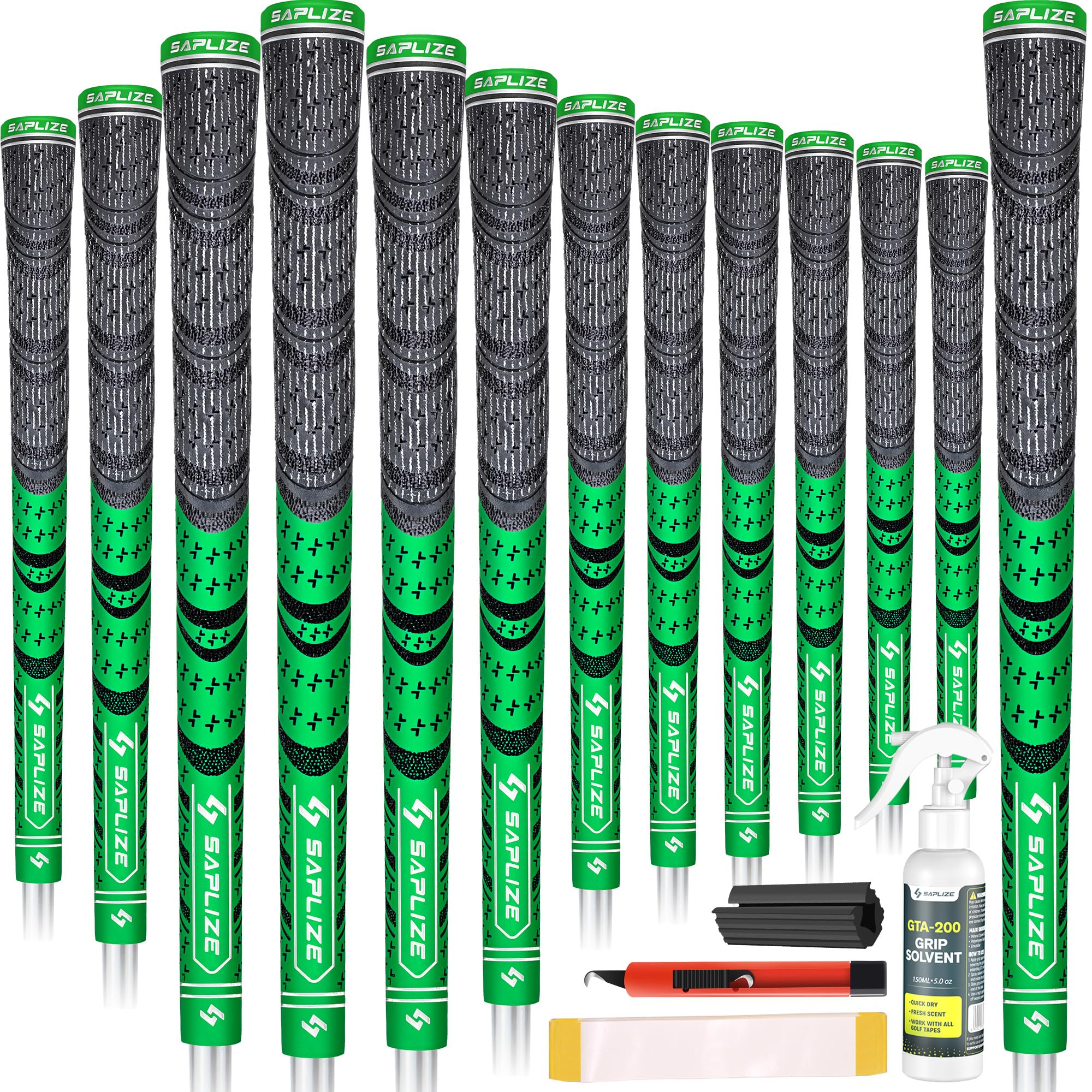 SAPLIZE Agarres de golf de goma CC01, 4 colores disponibles, empuñaduras de palo de golf de goma antideslizante estándar/mediano