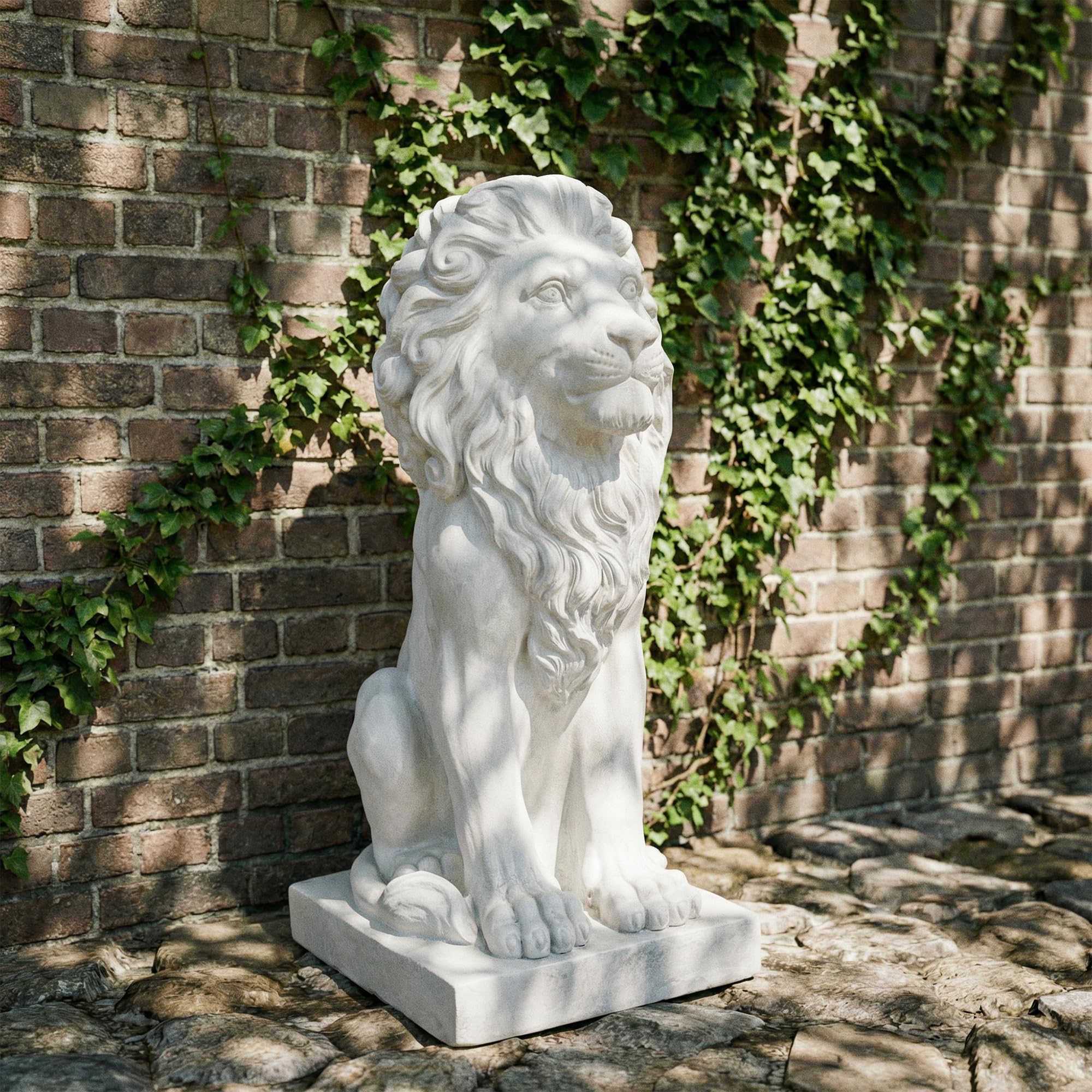 Statua Leone Bianco D515A02