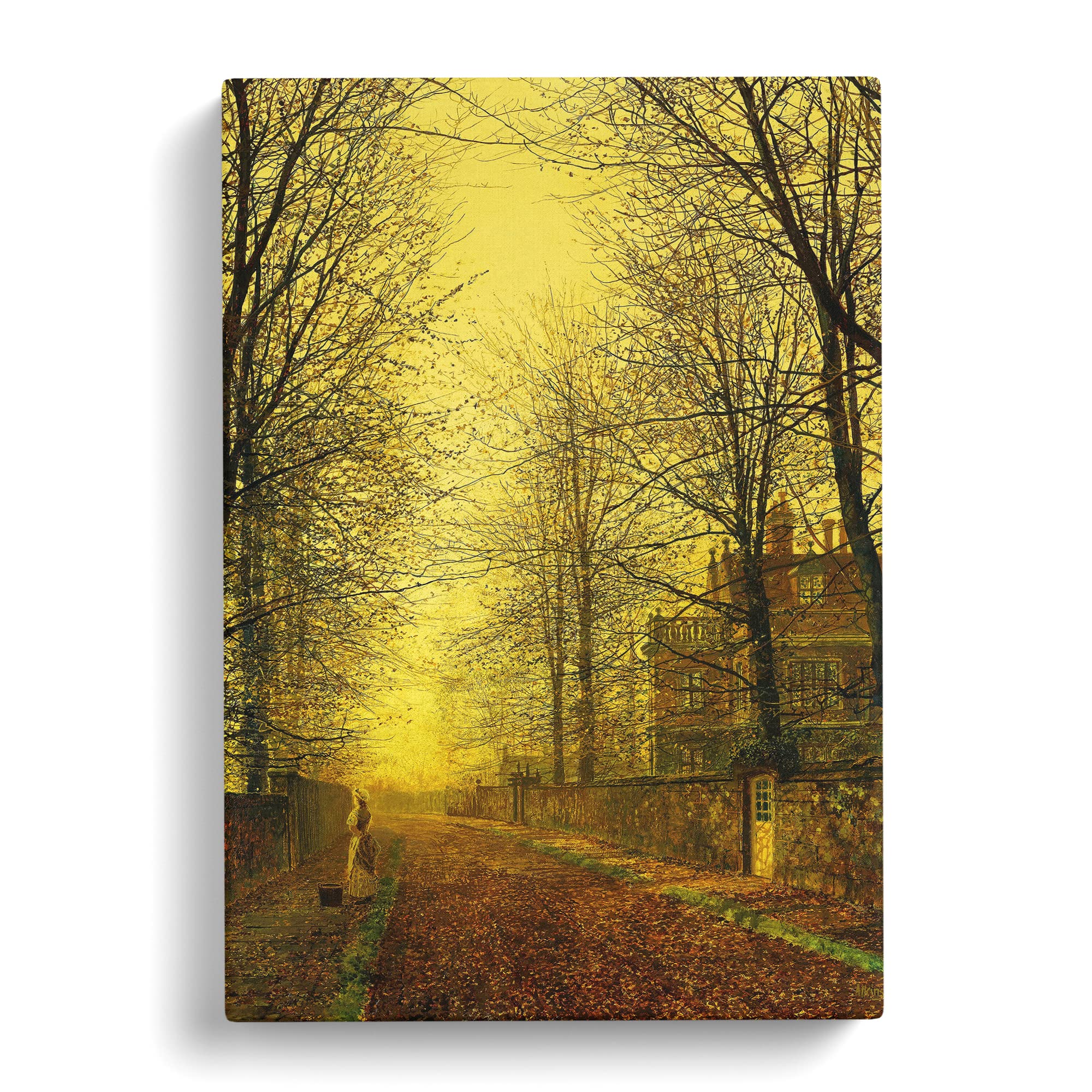 Autumns Golden Glow By John Atkinson Grimshaw Canvas Print, Mixed, 25L x 50W cm - Image 2