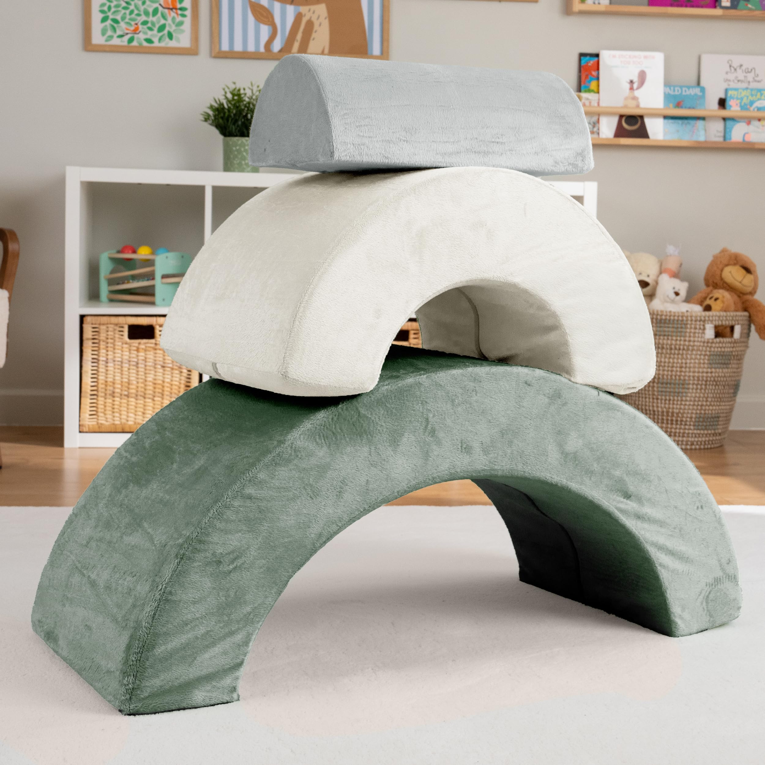 Active Tots Toddler Soft Play Rainbow Arch - Wood - Brown