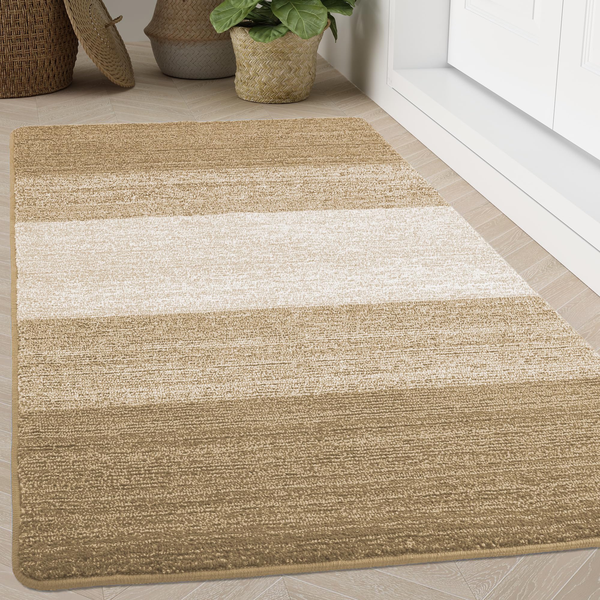 Homaxy Dirt Trapper Door Mats Indoor, 90x150cm, Beige