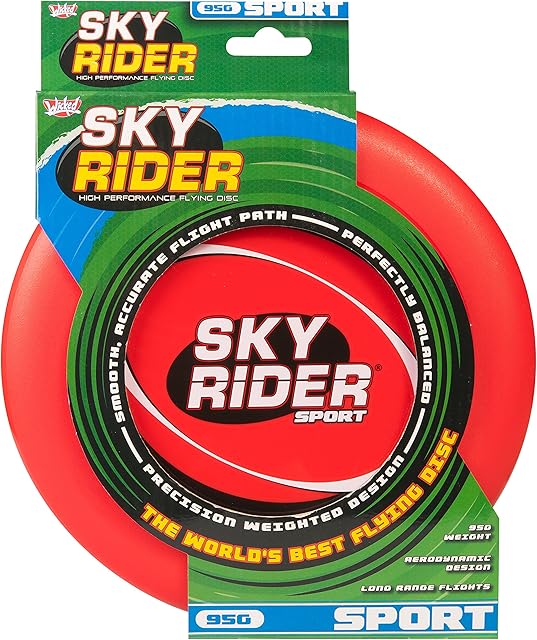 Wicked Sky Rider Sport | The Next Generation Flying Disc Lightweight Ultimate Frisbee | Assorted Colours | 95g | Longer, Faster Flights
