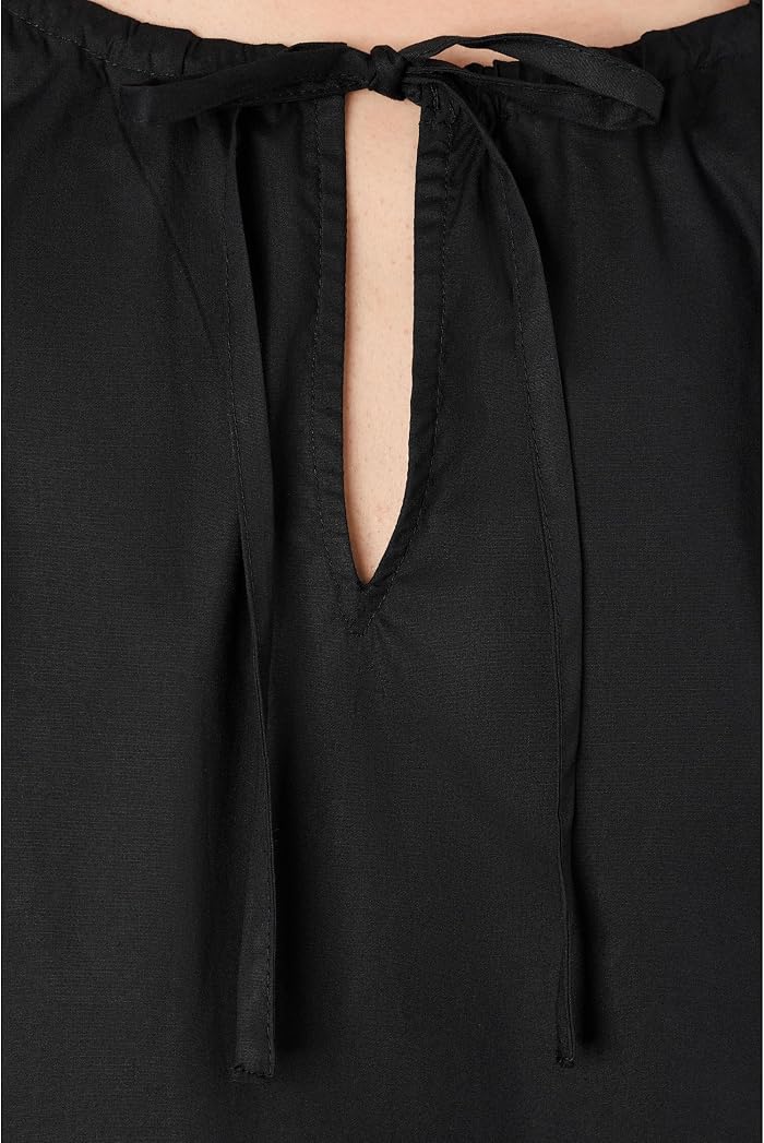 Женский топ CeCe Long Sleeve Dropped Shoulder Bubble, цвет: Чёрный — фото 5