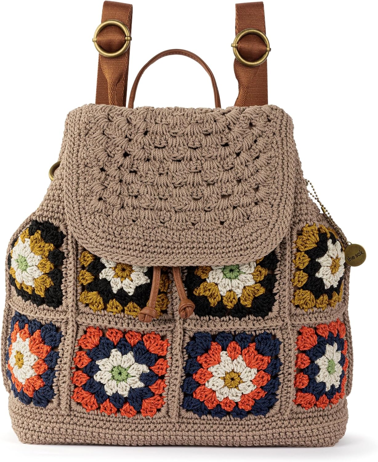 The Sak Sayulita Backpack - Hand Crochet Women's Backpack for Everyday & Travel - Daypack With Adjustable & Removable Straps