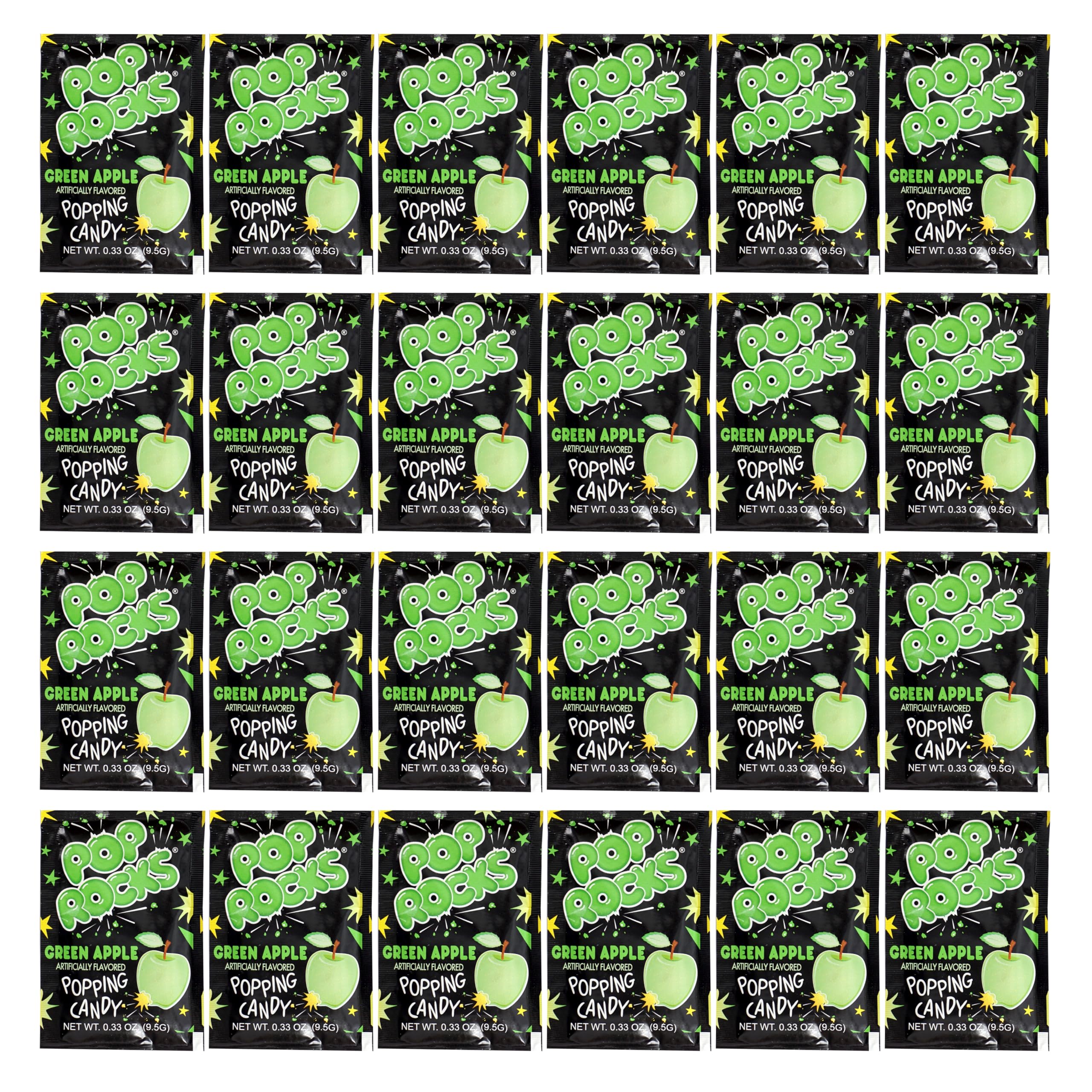 Pop Rocks Green Apple, 24 Pack, Popping Candy