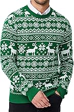 Christmas Jumper Men's Knitted Jumper Crew Neck Christmas Modern Winter S to 3XL