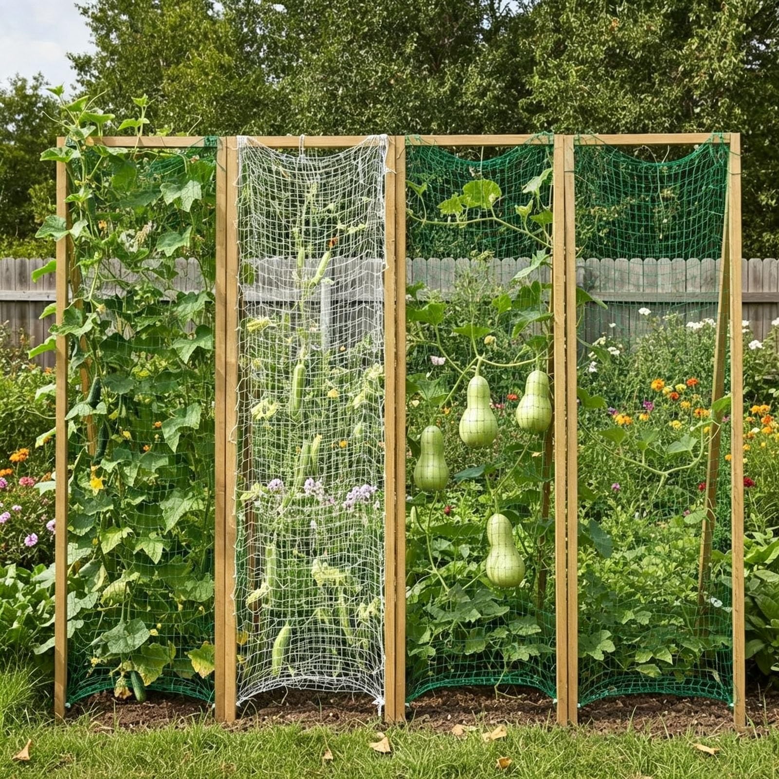Malla de Enrejado para Plantas, Malla Soporte para Plantas de Jardín HDPE