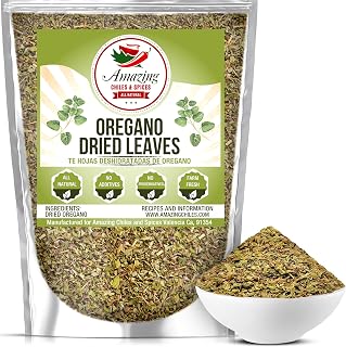 Farm-Fresh Dried Oregano Leaves 4oz - All-Natural Mediterranean Herb, No Preservatives for Cooking & Baking by Amazing Chiles & Spices