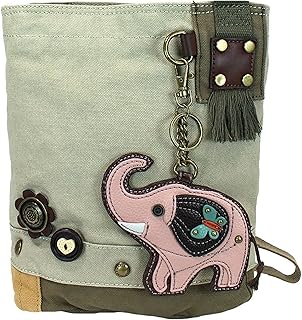 Chala Elephant Patch Crossbody Handbag (Sand)