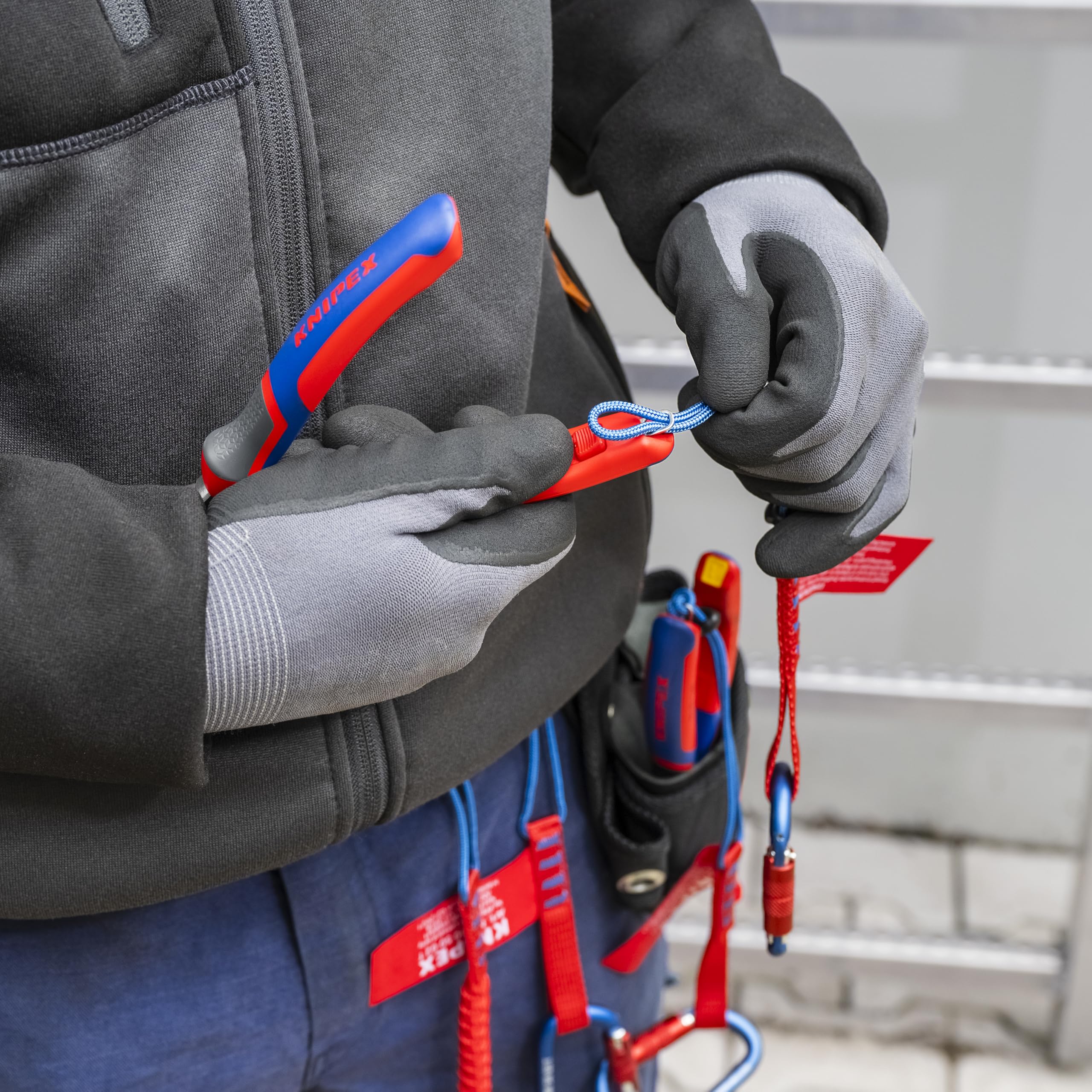 KNIPEX TetheredTool Clips rot (10 Stück) 30 mm, 00 62 10 TR