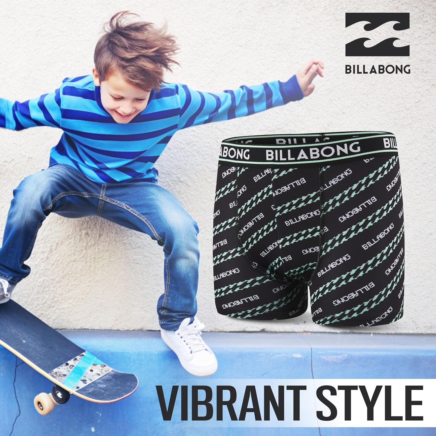 Billabong Boys Underwear 4 Pack Boxer Briefs for Boys 6-18 Durable Stretch Breathable Moisture Wicking - Image 3