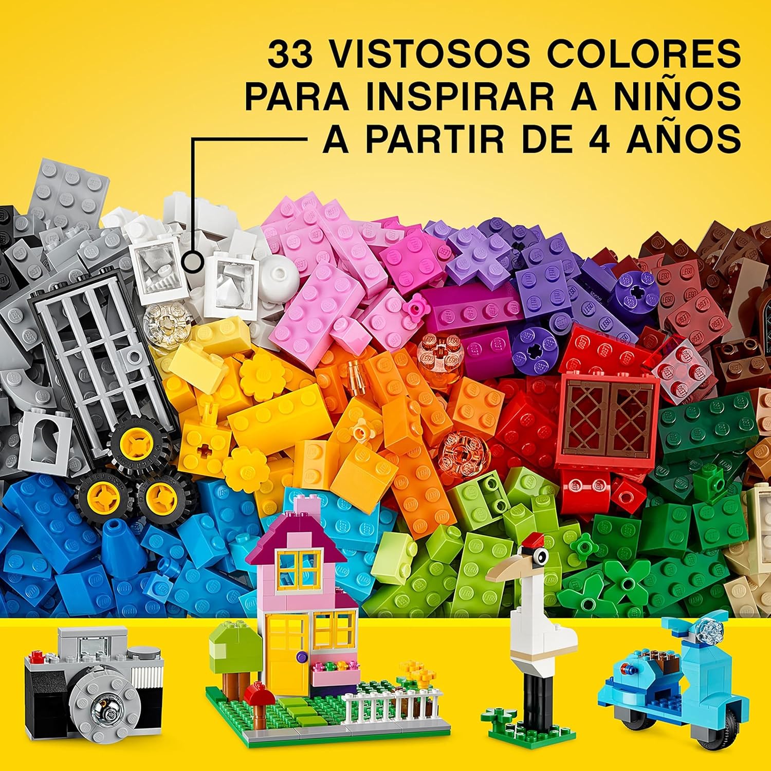 LEGO Duplo Caja de Ladrillos - Juguete Educativo Apilable para Niños y Niñas de 1+ Años - Ladrillos Numéricos de Colores, Cocohe y 2 Figuras - Caja para Guardar Juguetes de Navidad 10913 Caja de Ladrillos Set construcción