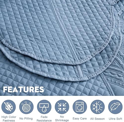 Vista 130 de Colcha extragrande tamaño King, funda de cama ligera ultrasónica, patrón de cachemira, reversible, 5 piezas, 100% microfibra, blanco puro 1-amarillo