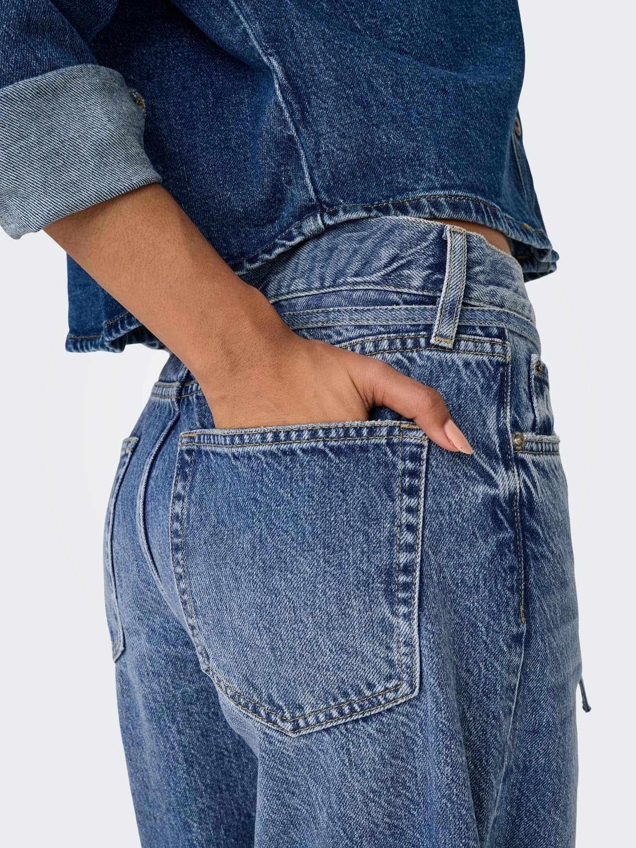 ONLY Straight Fit Jeans ONLGIANNA Mid Waist Balloon Fit Jeans