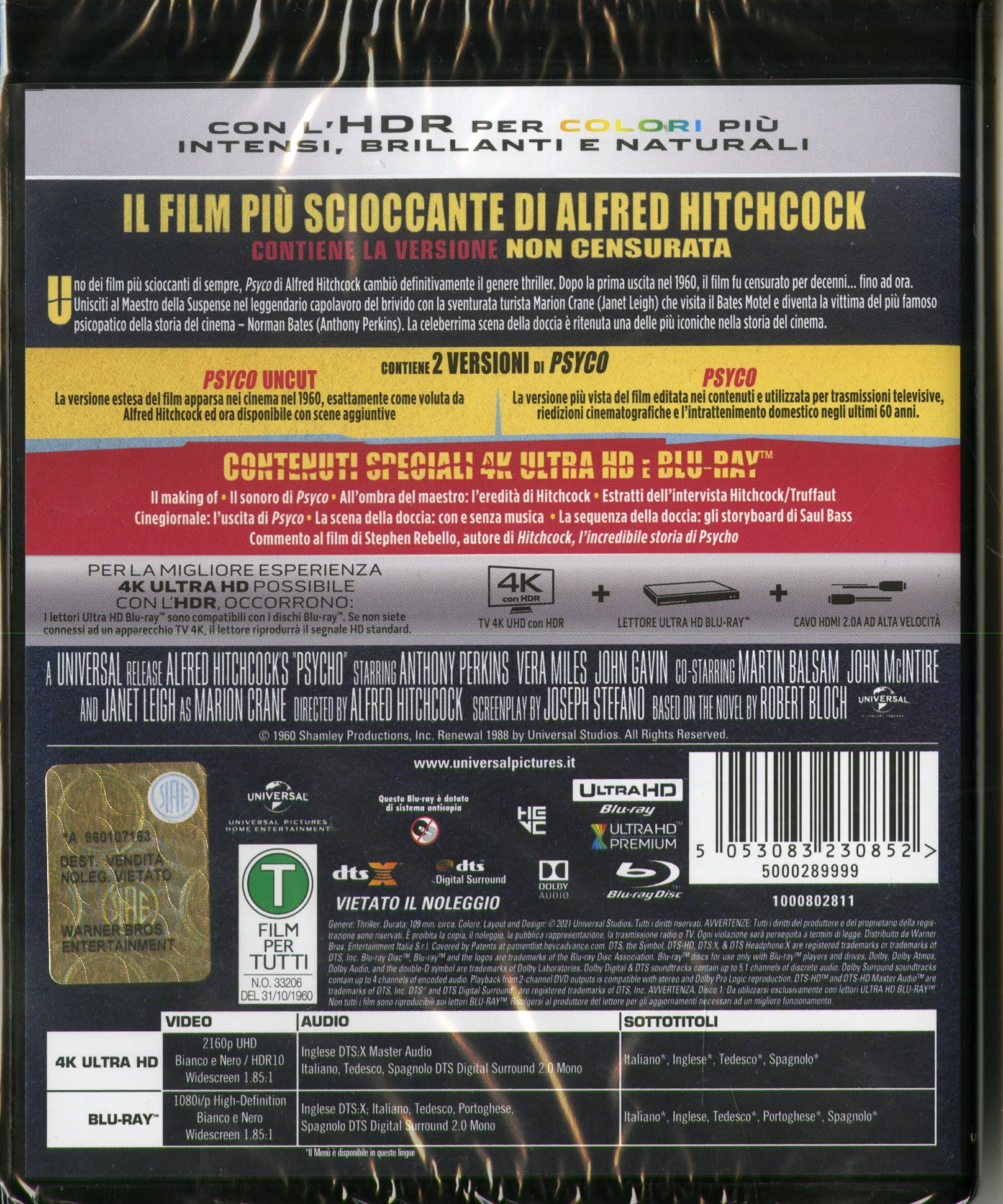 Psycho (1960) (4K Ultra-HD+Blu-ray)