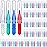 BBTO 100 Pcs Braces Dental Brush Flosser for Cleaner Interdental Brush Toothpick Tooth Flossing Head Oral Dental Toothpick Cleaners Cleaning Tool(Red, Blue, White and Green)