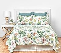 Vista 2 de C&F Home Shellwood Sound - Colcha individual de algodón, lavable a máquina, suave y acogedora para sofá, cama, 80 x 110 pulgadas, multicolor