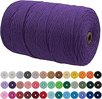 Vista 37 de JeogYong Cordón de macramé de un solo hilo 1mm x 426 yardas (1279 pies) Cuerda de algodón suave Hilo de macramé de 1 mm, suministros de macramé