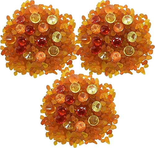 Acentos Decorativos Juego de exótico y jarrón de gemas y conchas de acuario. Gemas de alrededor de 2pounds de perfecto para acuarios, jarrón de