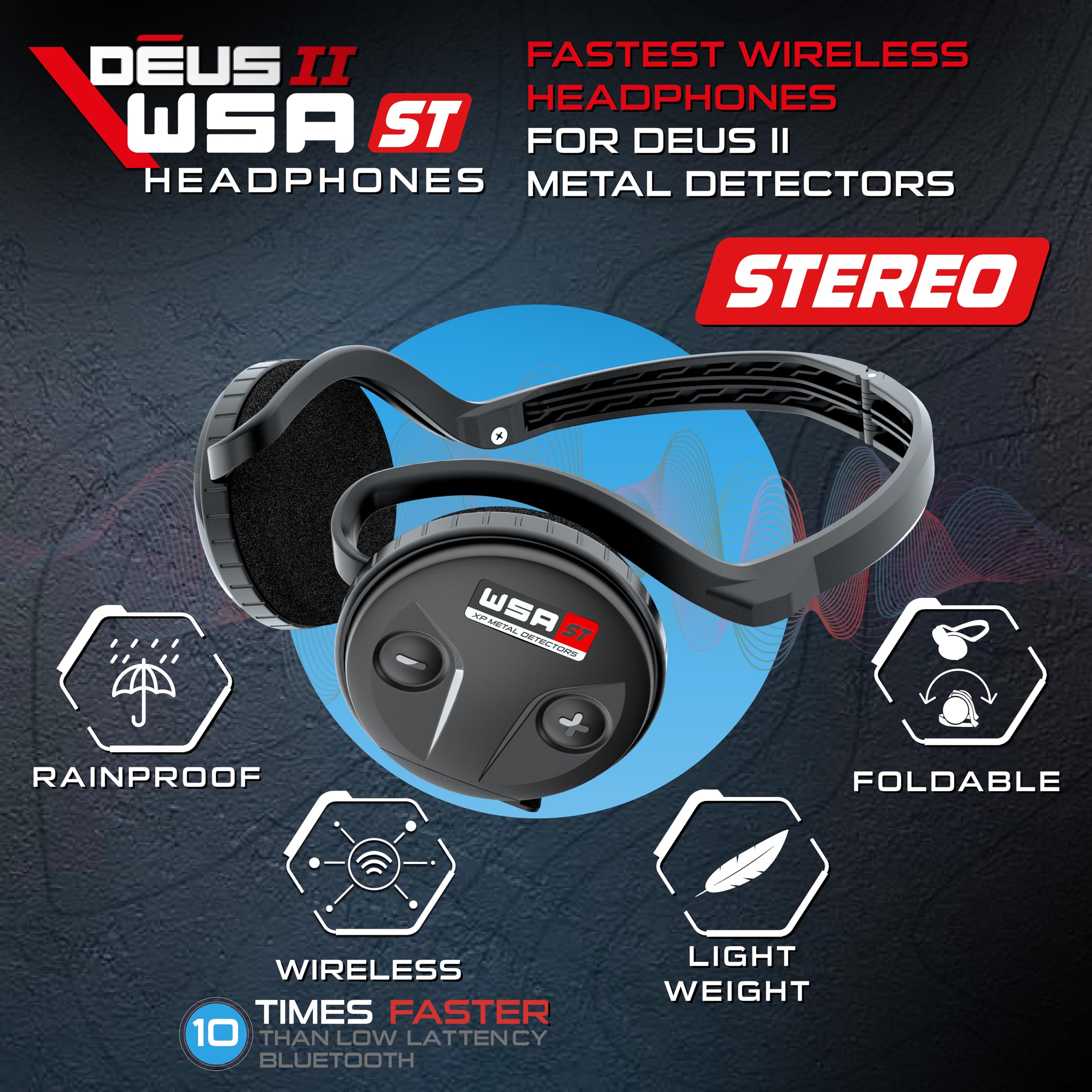 XP Metal Detectors Deus II + WSA ST - Detector de Metales multifrecuencia para Tesoros y Reliquias con Control Remoto, Plato FMF 22cm y Auriculares inalámbricos WSA ST (DEUS2-22FMFRC + WSAST)