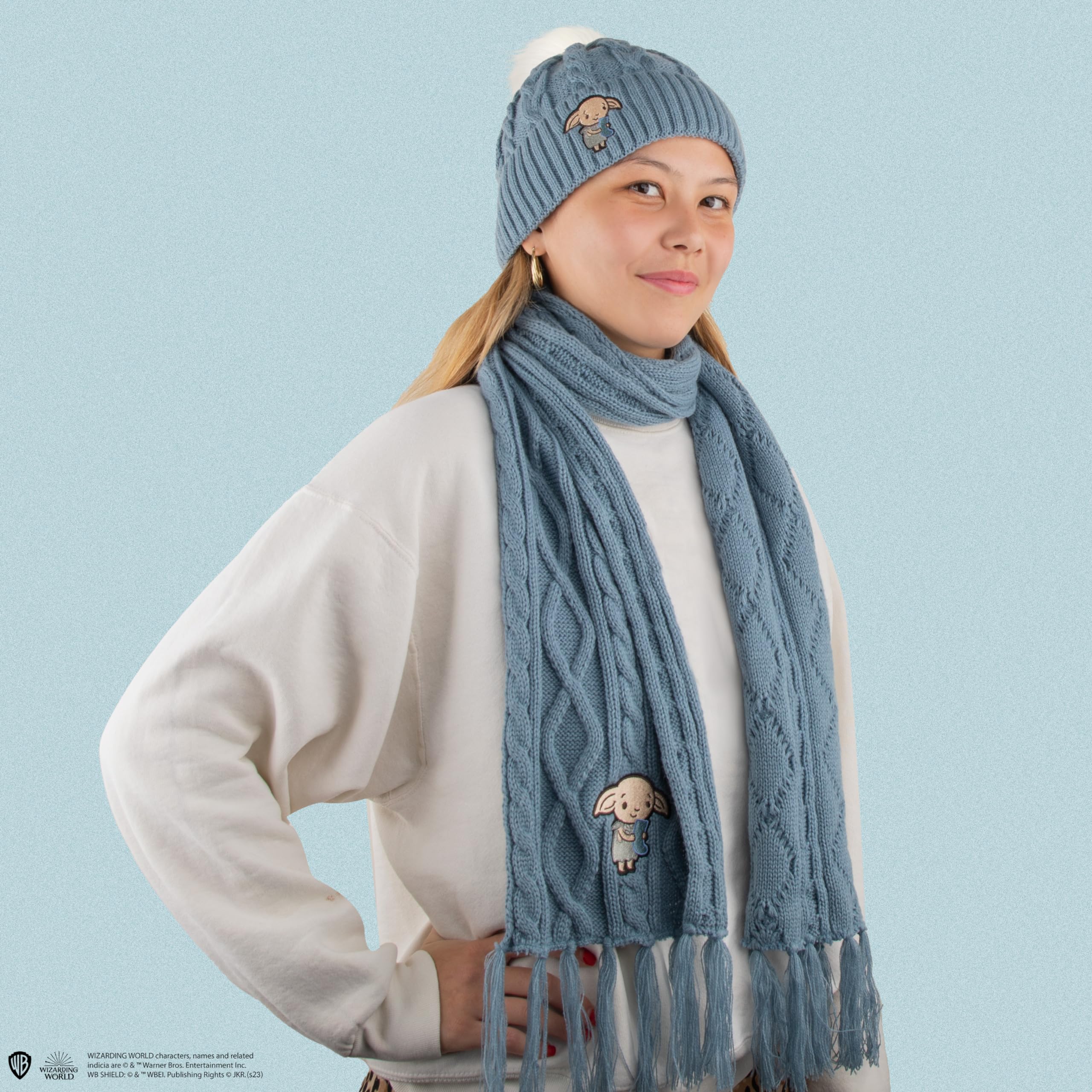 Cinereplicas Harry Potter - Hedwig/Dobby Beanie & Scarf Set - Official License