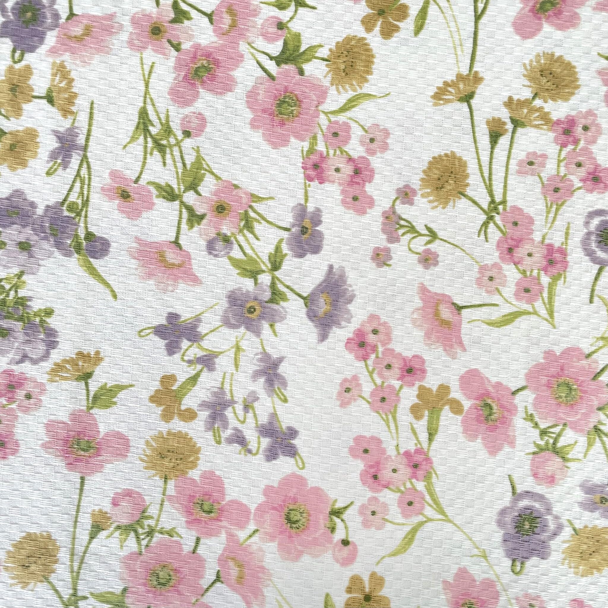 Caleffi Copriletto Matrimoniale Estivo 260x260 Cotone Piquet, Copriletto Matrimoniale Leggero Non Trapuntato Fantasia Floreale Provenza, Copriletto Letto Due Piazze (Rosa)