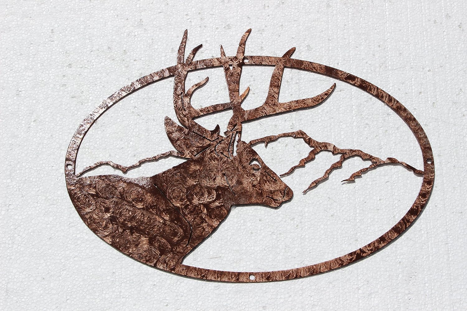 Buck Deer Head Mountain Scene Oval Metal Wall Art Amazon.ca Home