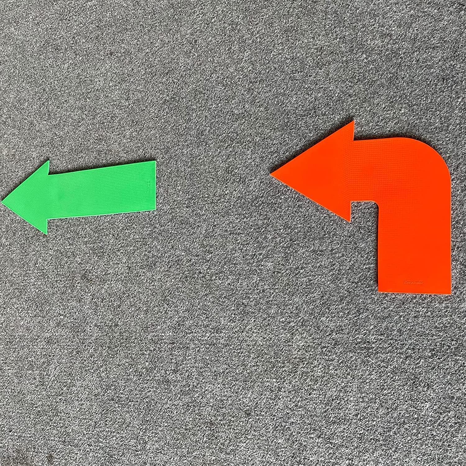 12pcs Colorful Star Arrow Spot Marker Non-Slip Directional Carpet Marker for Training Agility, Kids Classroom Activity, Gym, Sport, Home (Turn Arrow)