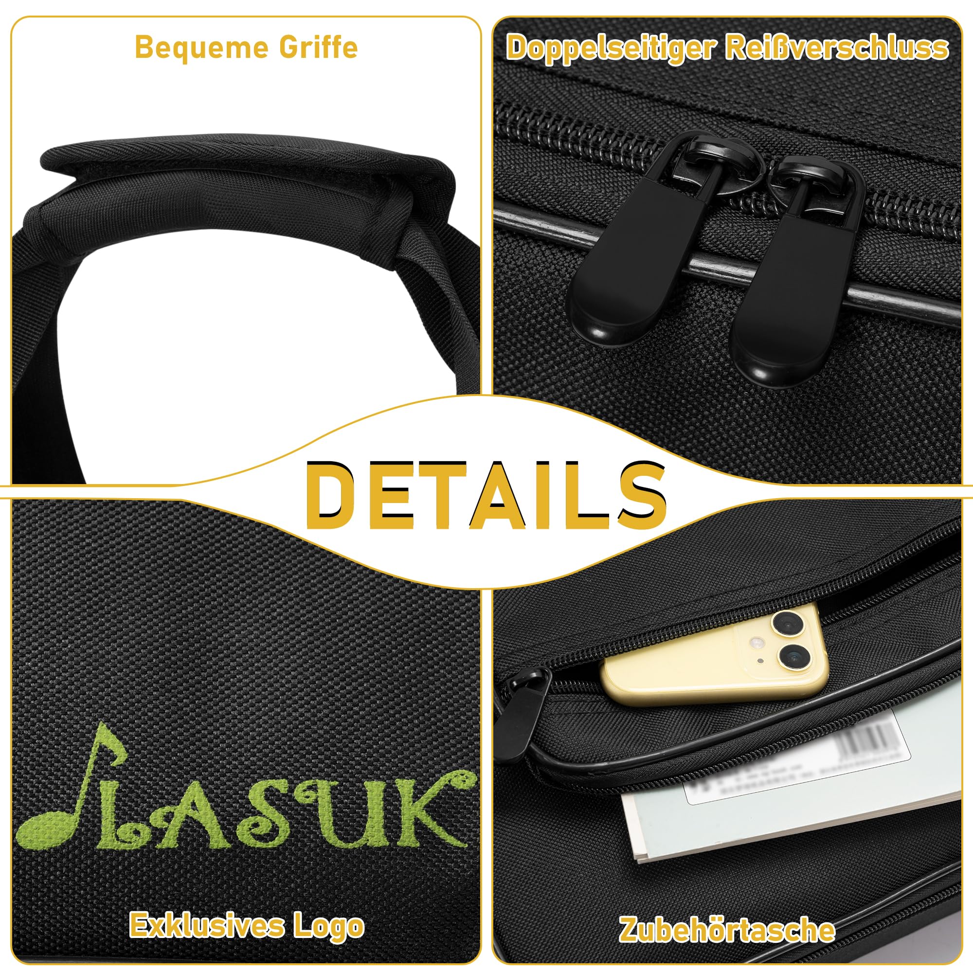 88 Key Keyboard Tasche, Robuste 600D Oxford Keyboardtasche 88 Tasten mit 10 mm Polsterung, Keyboard-Gigbag mit Griffen und Schultergurten für Digitales E-Piano (146x45.7x20.3CM)