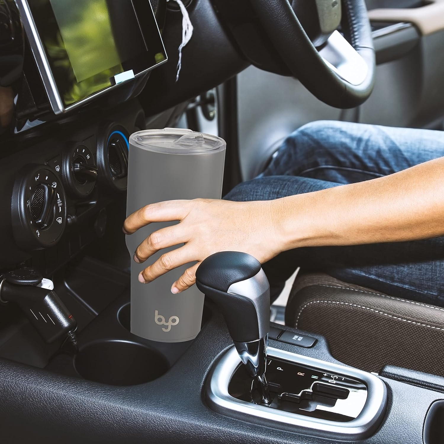 BYO by BUILT 30 Ounce Double Walled Stainless Steel Tumbler Metallic Charcoal 5211323 - Image 5