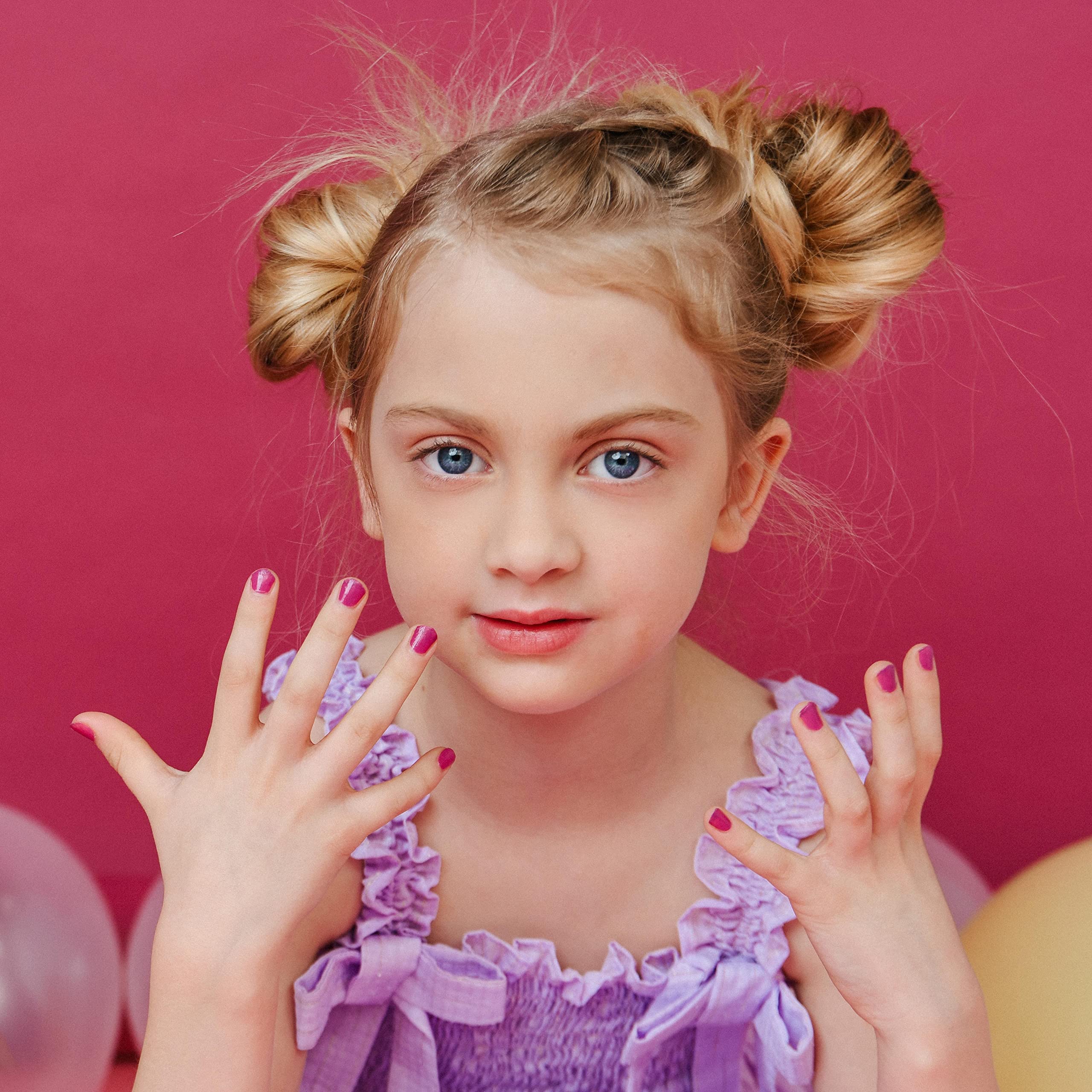 Miss Nella PURPLE UNICORN-Peel Off, geruchsneutral, Wasserbasis & Safe für Kinder Nagellack-Pack 3- Sweet Lavender (glitter), Butterfly Wings (glitter) & Little Poppet
