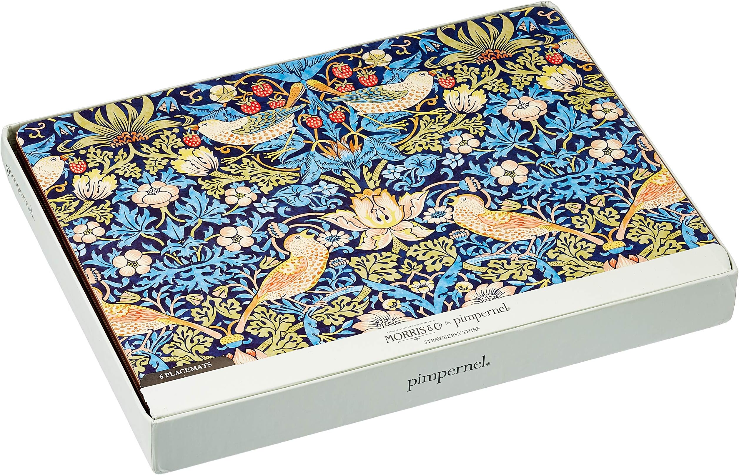 Portmeirion Home & Gifts Pimpernel Strawberry Thief Blue Placemats, Set