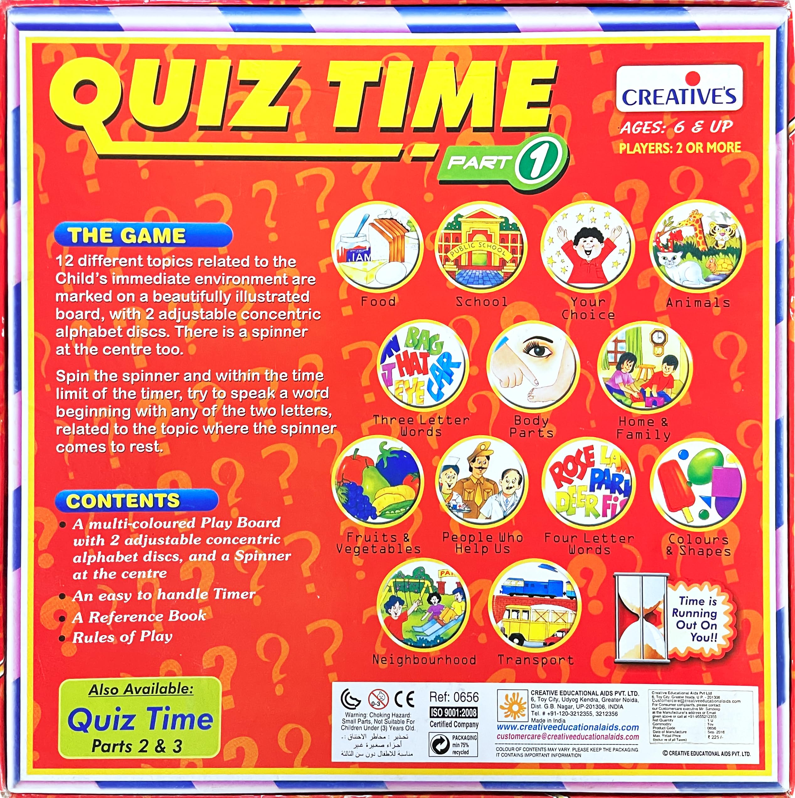 Creative’s Quiz Time Part-1 | Enhances Vocabulary Board Game | Quiz Game | STEM Games | Learning & Educational Board Game| Environmental Awareness for Ages 6 & Up - Image 4 thumbnail