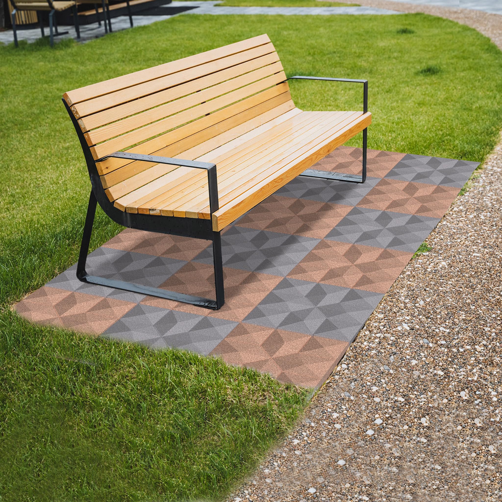 HENGMEI Stampo per cemento fai da te, per pavimentazione, per casseforme, per terrazze, piastrelle, per cemento, pavimentazione, pannelli da terrazza (1 pezzo, quadrato 02)