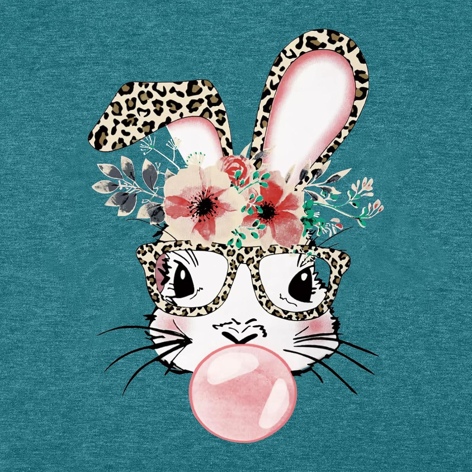 Plus Size Easter Shirts for Women Happy Easter T Shirt Bunny Rabbit V Neck Tees Easter Long Sleeve Shirt Tops - Image 4