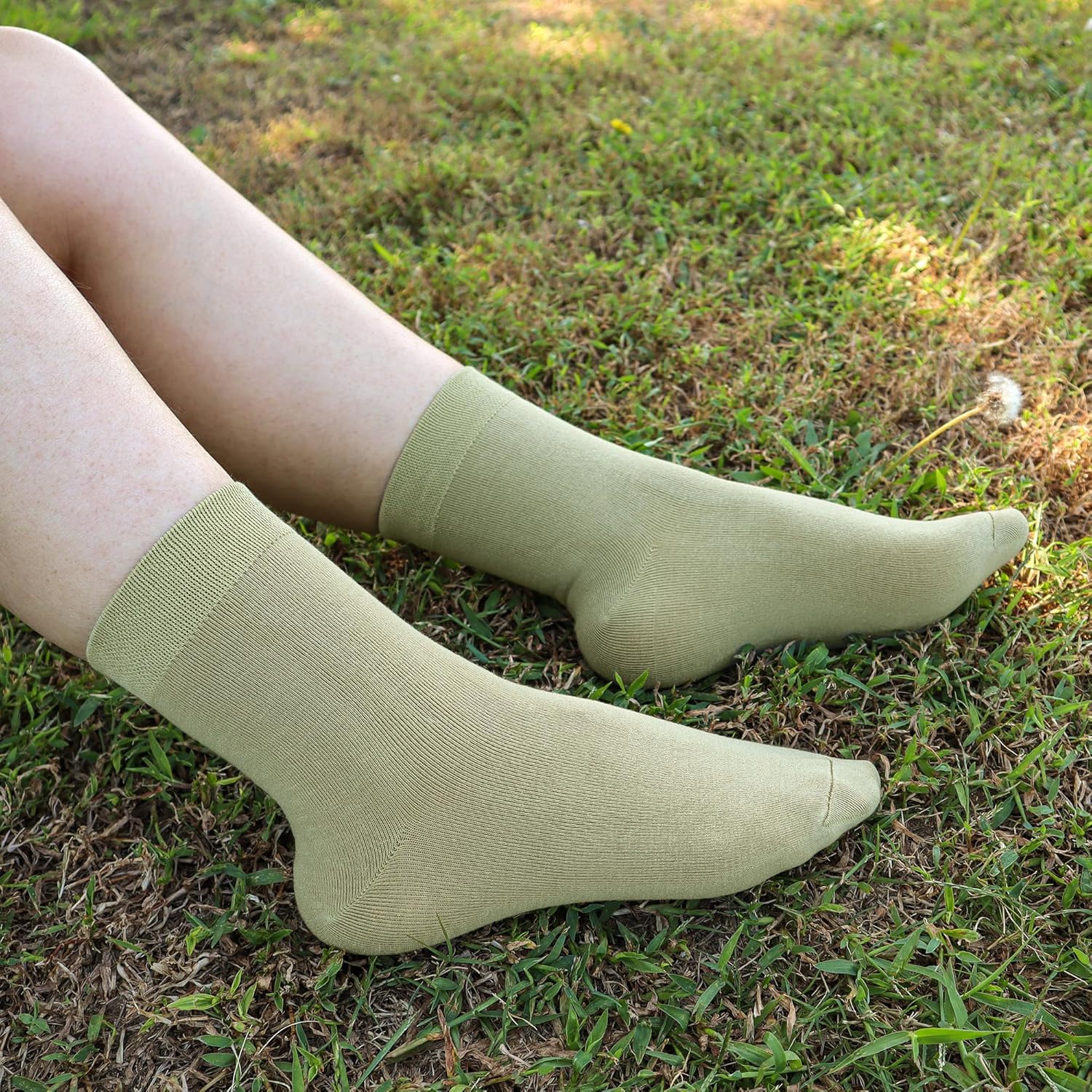 SERISIMPLE Women Thin Viscose Bamboo Socks Crew Lightweight Above Ankle Casual Dress Sock For Ladies Bootie Trouser 5 Pairs - Image 6