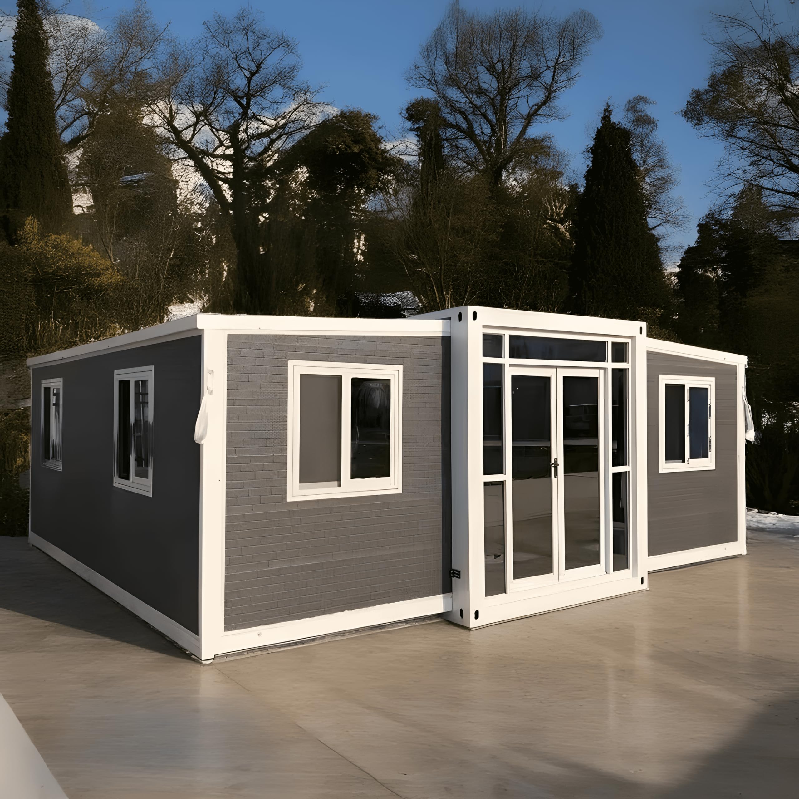 2 Bedroom 20FT Tiny House – Foldable Expandable Prefab Home Kit with Kitchen, Bathroom, and Toilet – Mobile Modular Living Solution for Adults (20 x 20Ft- Two Bedroom Layout)