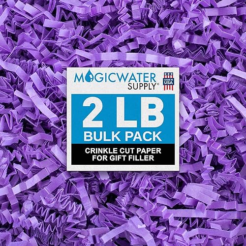 Miniatura 31 de MagicWater - Papel de corte arrugado para cestas de regalo, 2 libras, vainilla y oro, perfecto para relleno de papel triturado, relleno de cestas