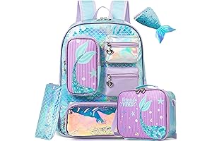 Adorable Kids School Backpack and Lunch Box Set for Girls Ages 5-6