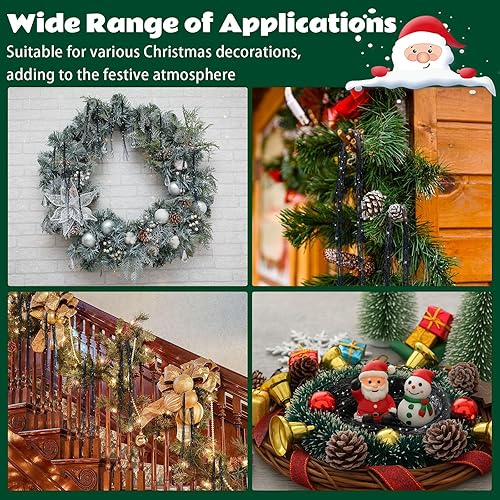 Vista 25 de WILLBOND 5000 hebras plateadas de oropel de carámbano de Navidad para decoración de árbol de Navidad, cortina de flecos de aluminio de 18 pulgadas