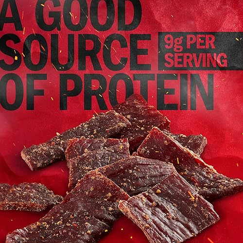 Miniatura 4 de Jack Link's Carne seca con pimienta, sabroso aperitivo diario con un toque de pimienta, 0.23 oz de proteína y 80 calorías, hecho con 100% carne de