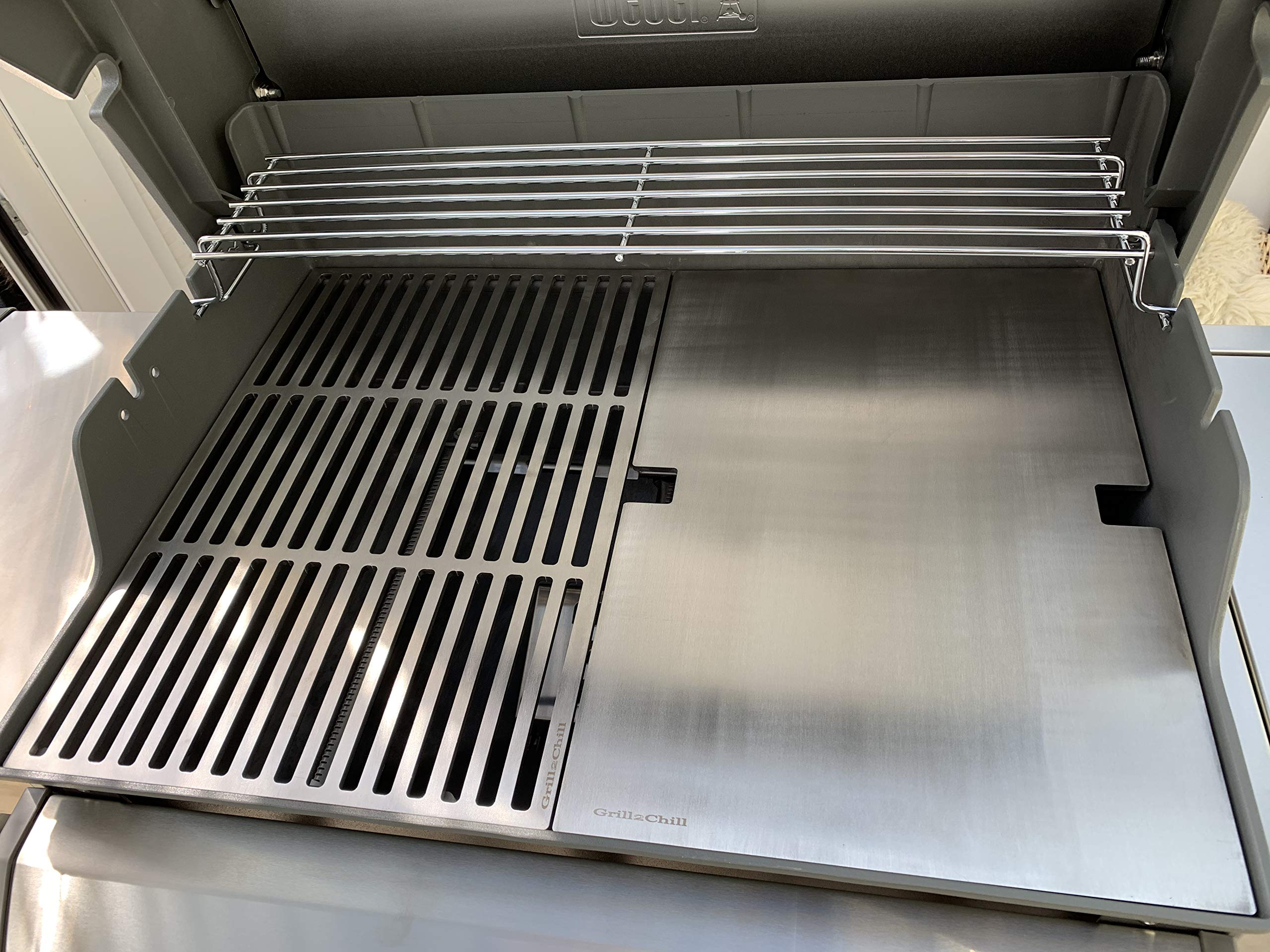 Ruszt do grillowania + płyta grillowa połączenie stali nierdzewnej V2A ruszt zastępczy pasuje do Grills Weber Spirit E-310 / E-315 / E-320 / E-325 / S-330 / E-335 + Spirit II GBS E-320 / S-320 / E 310